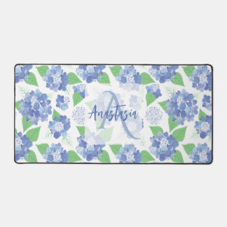Alfrombrillas De Escritorio Floral de hidrangea azul personalizada