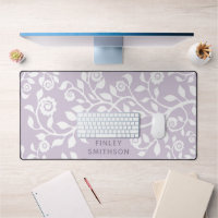 Floral de Lavender agrega tu nombre Girly Pastel P
