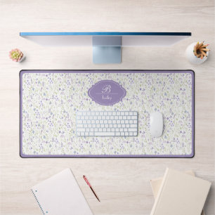 Alfrombrillas De Escritorio Floral Morado Personalizado