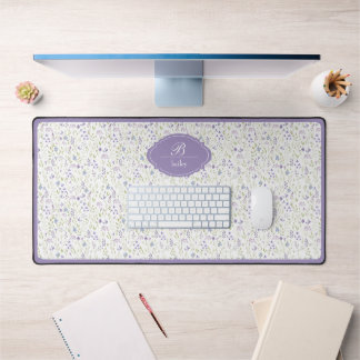 Alfrombrillas De Escritorio Floral Morado Personalizado