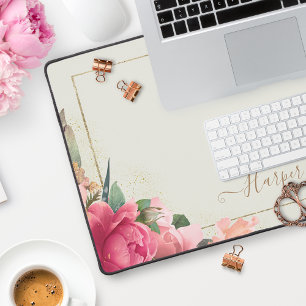 Alfrombrillas De Escritorio Floral Rubor Roses rosas rosas doradas Moda de mes