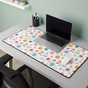 Alfrombrillas De Escritorio Floral silvestre boho azul morado rosa