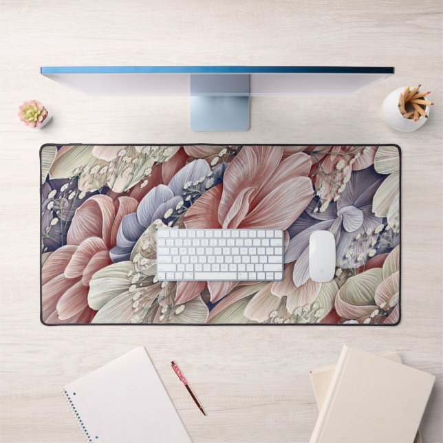 Alfrombrillas De Escritorio flores azul púrpura rosa hojas tema (Oficina 1)