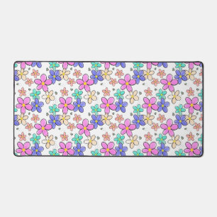 Alfrombrillas De Escritorio flores brillantes arcoíris coloridas abejas floral