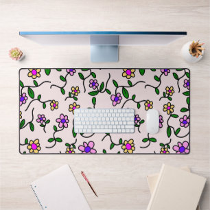 Alfrombrillas De Escritorio Flores Coloridas, Patrón Floral, Follaje, Boho