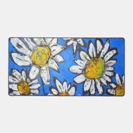 Alfrombrillas De Escritorio Flores con pedales blancos