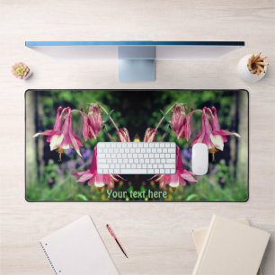 Alfrombrillas De Escritorio Flores de Columbina Rosadas Personalizadas