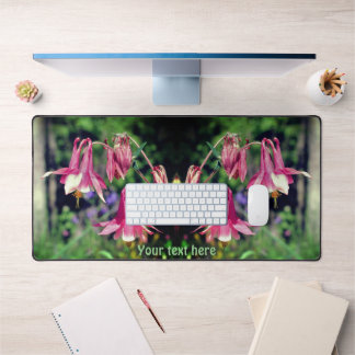 Alfrombrillas De Escritorio Flores de Columbina Rosadas Personalizadas