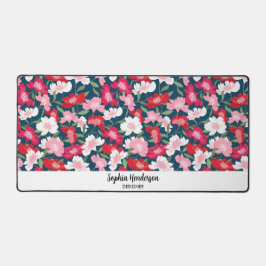 Alfrombrillas De Escritorio Flores de jardín coloridas Personalizado Texto Cor