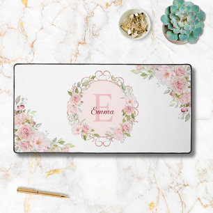Alfrombrillas De Escritorio Flores Florales de Rosa Rosa Blush de Acuarela con