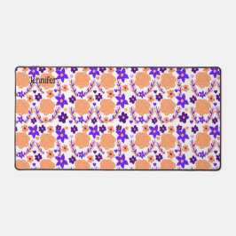 Alfrombrillas De Escritorio Flores Púrpura Y Naranja