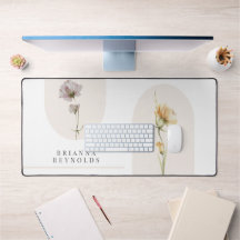 Flores salvajes Boho moderno simple en blanco