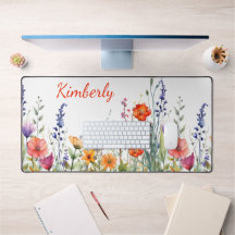 Flores silvestres personalizadas acuarela vibrante