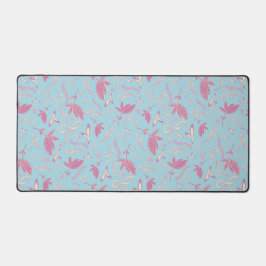 Alfrombrillas De Escritorio Flores y arcos azules delgados