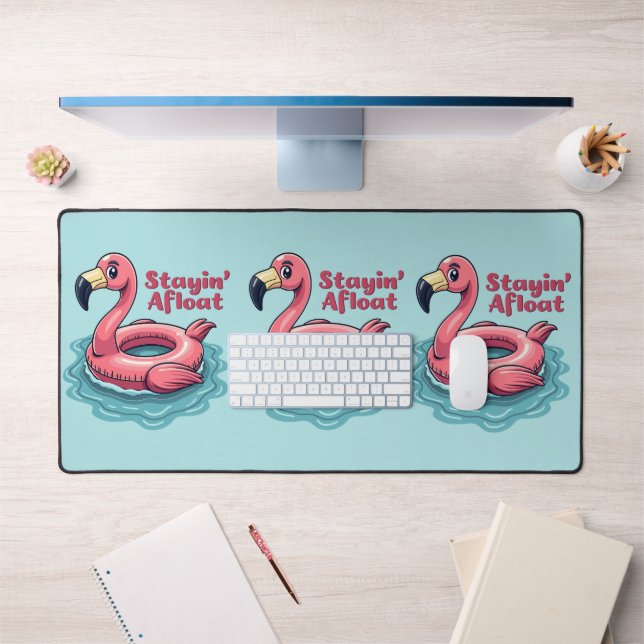 Alfrombrillas De Escritorio Flotador de Flamenco Retro Divertido Verano (Oficina 1)