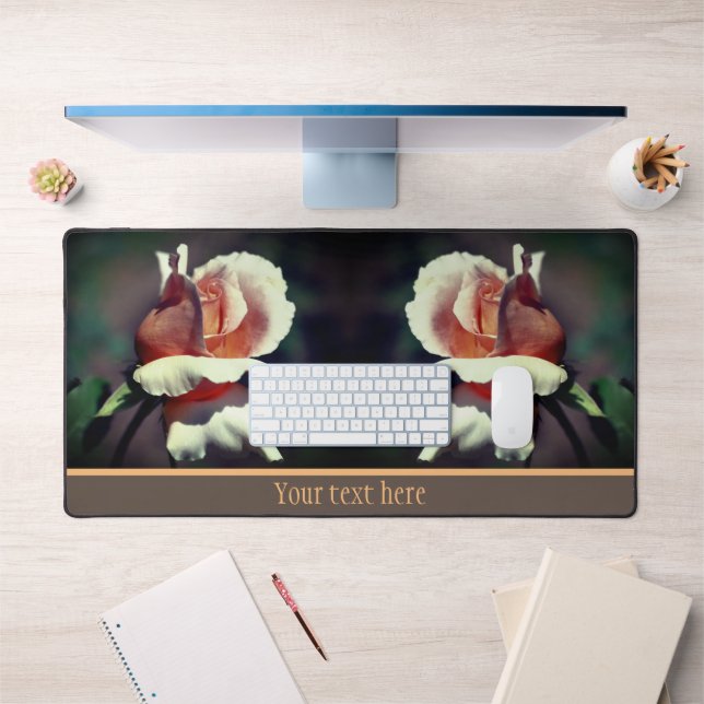 Alfrombrillas De Escritorio Flower Peach Rosebud Flower Close Personalizada (Oficina 1)