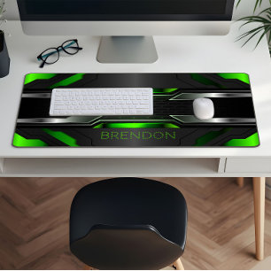Alfrombrillas De Escritorio Fondo de juego negro verde plateado