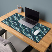 Formación de roca geoda | Azul teal oro