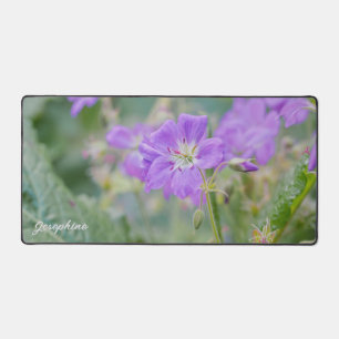 Alfrombrillas De Escritorio Foto de flor silvestre Geranio Morado con nombre p