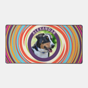 Alfrombrillas De Escritorio Foto de perro de color retro trippy única