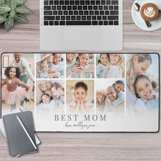 Alfrombrillas De Escritorio Foto personalizada de la mejor mamá (Personalized Best Mom Photo Desk Mat)