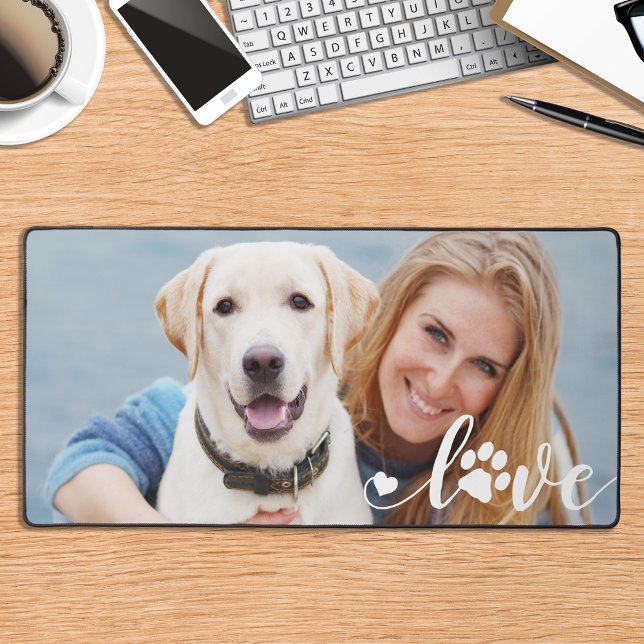 Alfrombrillas De Escritorio Foto personalizada de Love Paw Print Dog Lover (Subido por el creador)