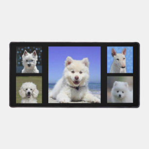 Alfrombrillas De Escritorio Fotos de perro blanco personalizadas en alfombrill
