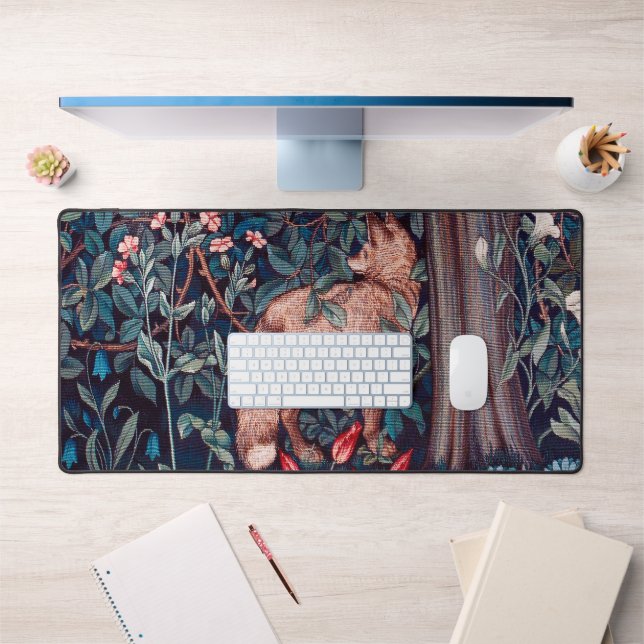 Alfrombrillas De Escritorio Fox en el bosque, William Morris (Oficina 1)