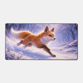 Alfrombrillas De Escritorio Fox Running in Winter Snow