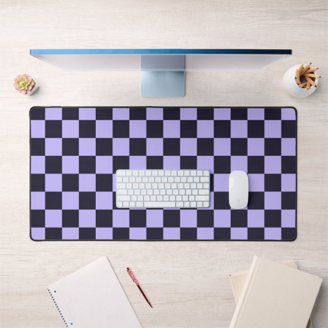 Alfrombrillas De Escritorio French lilac checkerboard pattern (Oficina 1)