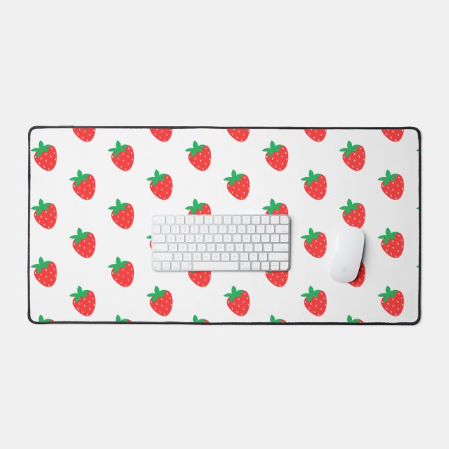 Alfrombrillas De Escritorio Fresa roja (Teclado y ratón)