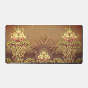 Alfrombrillas De Escritorio Friso floral victoriano elegante arte floral nuevo