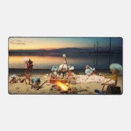 Alfrombrillas De Escritorio Fubby's bij kampvuur met marchmello's.