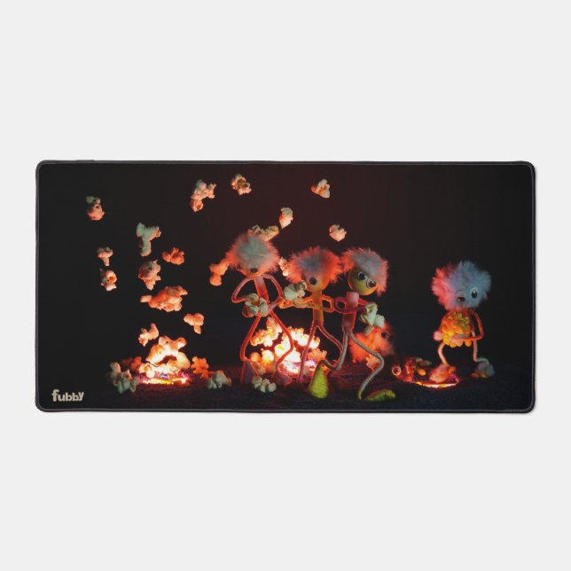 Alfrombrillas De Escritorio Fubby's bij popcorn explosie uit lava gaten. (Anverso)