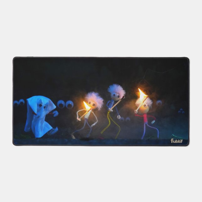 Alfrombrillas De Escritorio Fubby's op spooktocht, halloween grap. (Anverso)