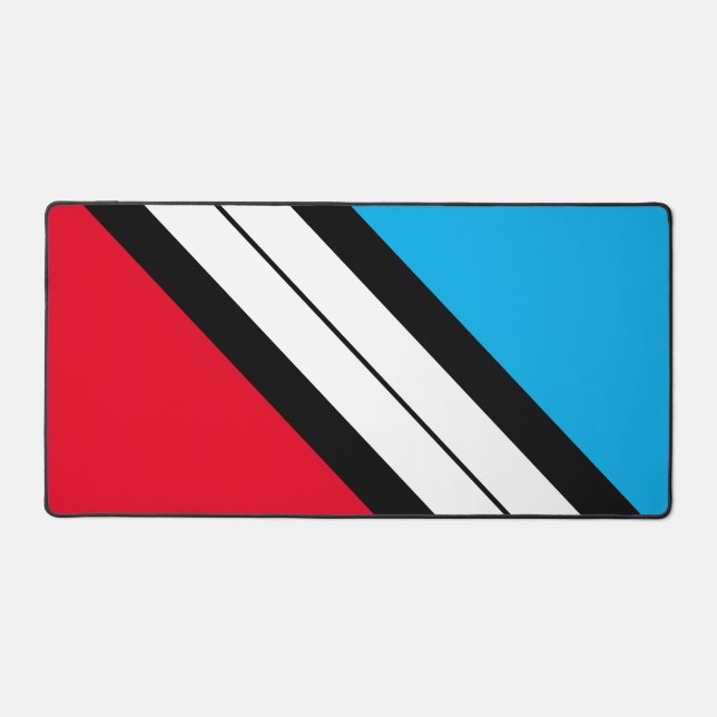 Alfrombrillas De Escritorio Fun Bright Red Sky Blue Black White Carreras Rayas (Anverso)