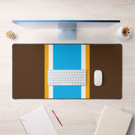 Alfrombrillas De Escritorio Fun Sky Blue Yellow White Brown Rayas de Carreras