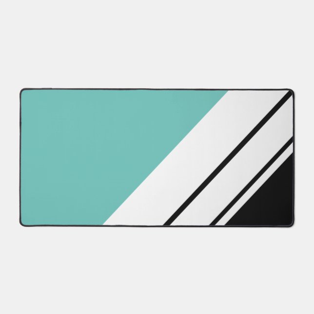 Alfrombrillas De Escritorio Fun Sporty Light Verde azulado Bandas de Carreras  (Anverso)