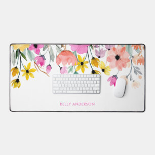 Alfrombrillas De Escritorio Funda para Laptop Botánica de Patrón Floral Chic M