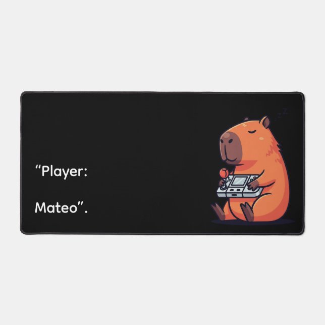 Alfrombrillas De Escritorio Funny 80s Gaming Mouse Pad – Capybara Design (Anverso)