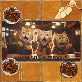 Alfrombrillas De Escritorio Funny Cat Food Feed Station Mat