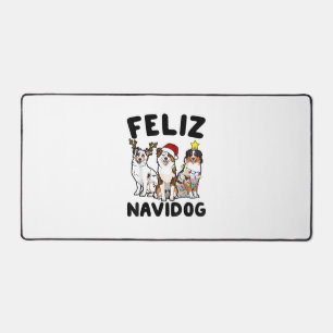 Alfrombrillas De Escritorio Funny Feliz Navidog Australian Shepherd lover