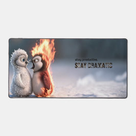 Alfrombrillas De Escritorio Funny Fire and Ice Penguin Mouse Pad