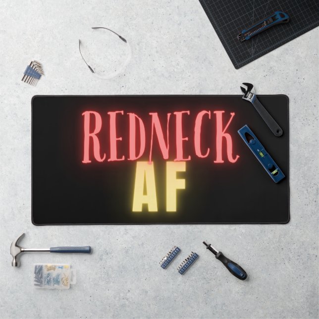 Alfrombrillas De Escritorio Funny Redneck AF Neon (Puesto de trabajo)
