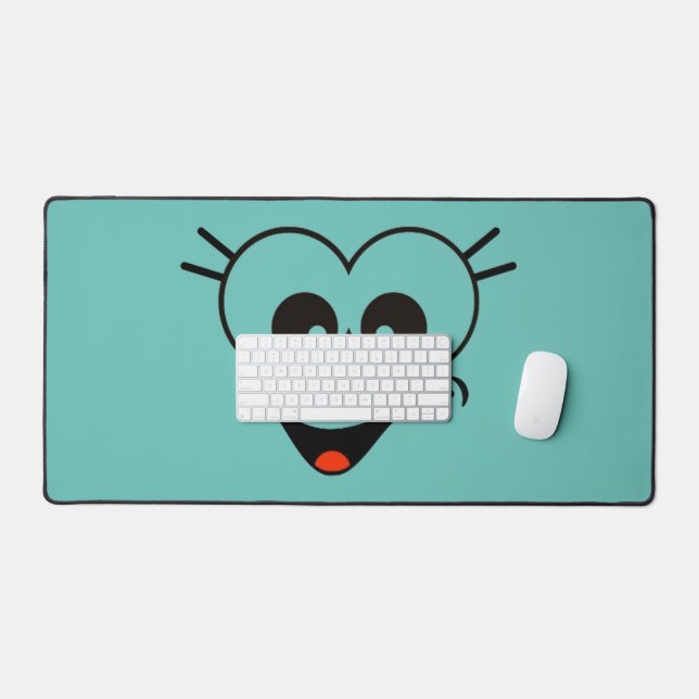 Alfrombrillas De Escritorio Funny Smiley Face Desk Mat (Teclado y ratón)