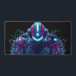 Alfrombrillas De Escritorio Futuristic Cyberpunk Robot Neon Food Ramen<br><div class="desc">Futuristic fusion of food and technology with a neon-lit robot holding a steaming bowl of ramen.</div>