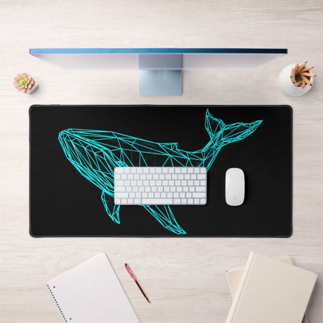 Alfrombrillas De Escritorio Futuristic Geometric Whale Desk Mat (Oficina 1)