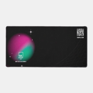 Alfrombrillas De Escritorio Galaxy Glow Logotipo personalizado Código QR Marke