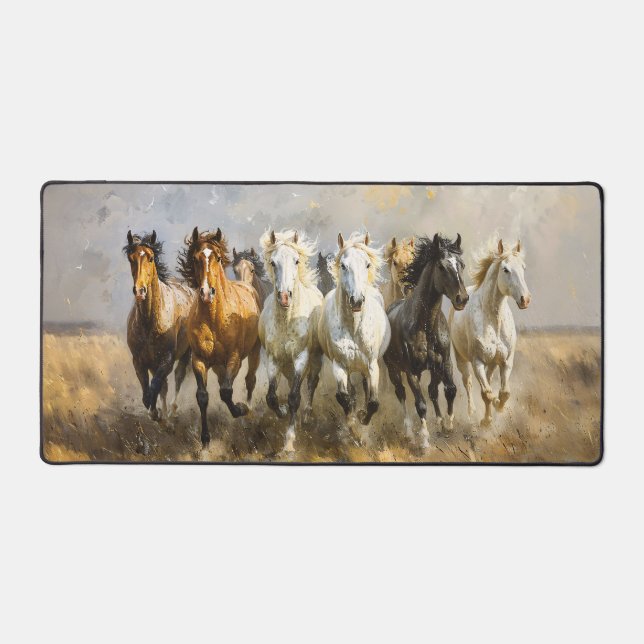 Alfrombrillas De Escritorio Galloping Mustang Pintura (Anverso)