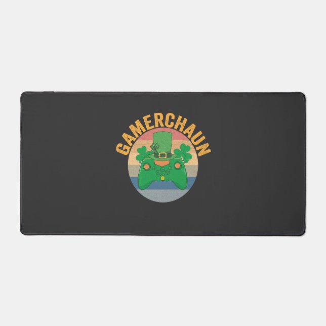 Alfrombrillas De Escritorio Gamerchaun St Patrick's Day Video Games Controller (Anverso)